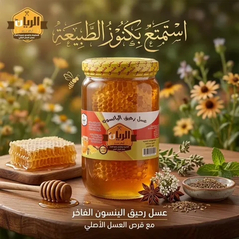 عسل رحيق اليانسون بالشمع